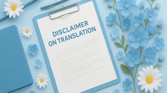 Disclaimer on Translation